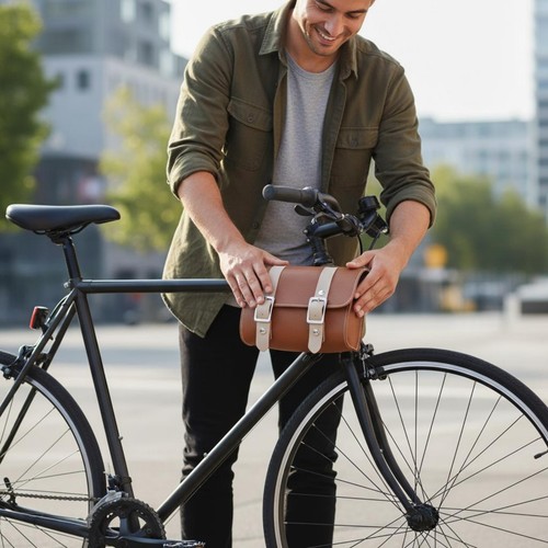 Leather cycle bag universal - leather,