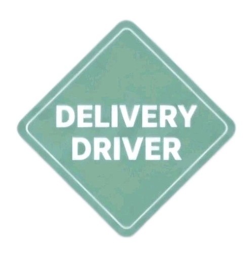 Reflective delivery driver - driver, car