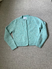 Girl's green cardigan with pearl detail by Zara age 11-12 yeaes