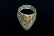 Antique decorated Mongolian archers ring large sized UKX