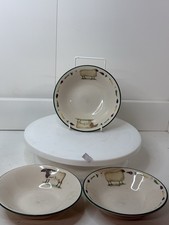 3 TG Green Farm Yard Animals Cloverleaf Cereal Bowls