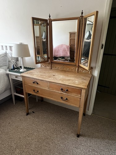 Antique pine vanity - pine,