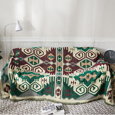 Large Geometric Blanket - Southwestern Aztec Tribal Throw Tapestry Home Decor