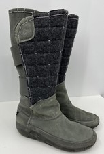 Cushe QuiltTrip Waterproof Winter Boot Size 6 Slip On Gray Suede Quilted