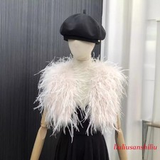 Women Real Ostrich Feather Fur