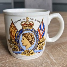 Queen Elizabeth II 1953 Coronation Cup/mug by Grindley England 