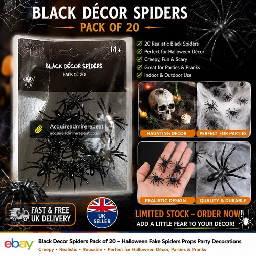 Halloween fake spiders pack - fake,