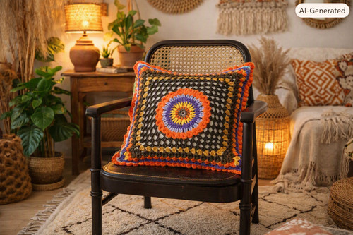 Handmade crochet granny square - granny,