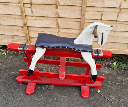 Vintage wooden rocking horse