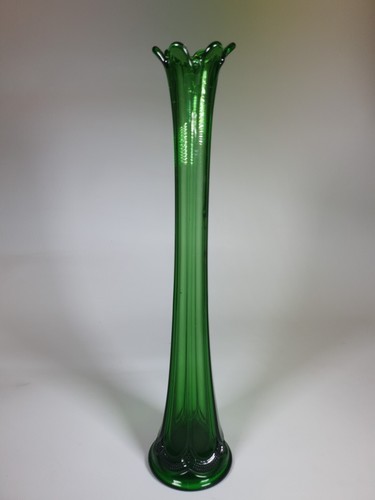 Vintage green glass - vase, cm