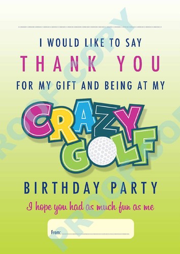 Crazy golf pack thank - 10,