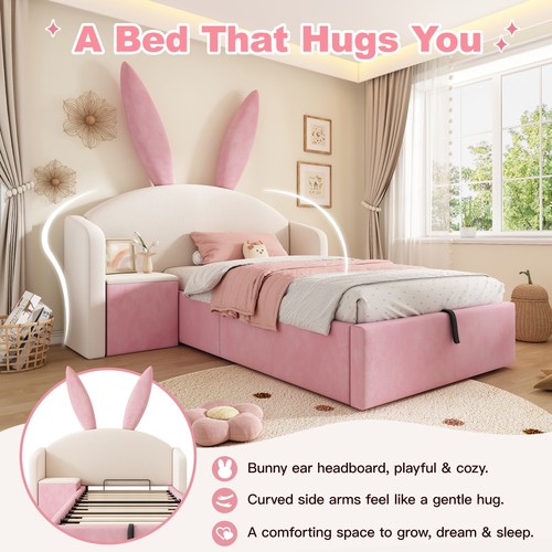 Bunny ears kids bed - ears,