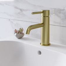 Brushed Brass Mono Basin Mixer Tap - Arissa ARIBB002