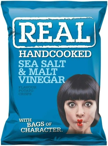 Real crisps hand cooked - real,