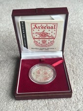 Arsenal 1990-91 League Champions Birmingham Mint .925 Silver Medallion LAST ONE