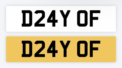 Day private number plate - of,