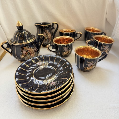 Vintage navy blue gold - navy,