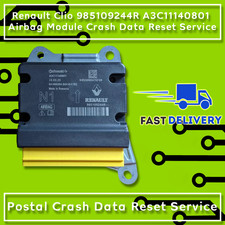 Renault Clio 985109244R A3C11140801 Airbag ECU Crash Data Reset Service