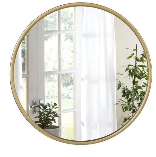 Gold 50cm round mirror - , new