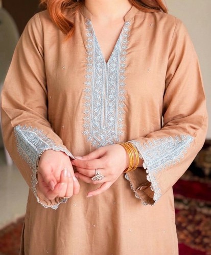 Khaadi women beige kurta - women’s,