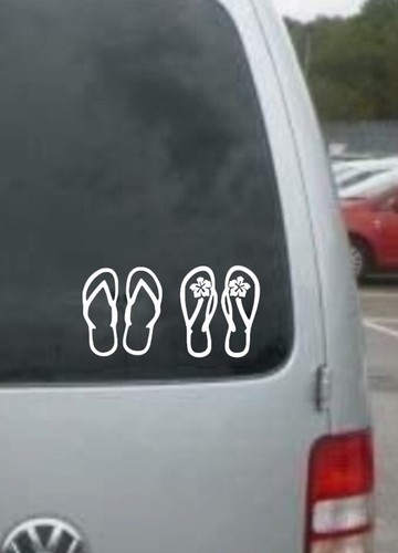 Pair flip flop - x, decal