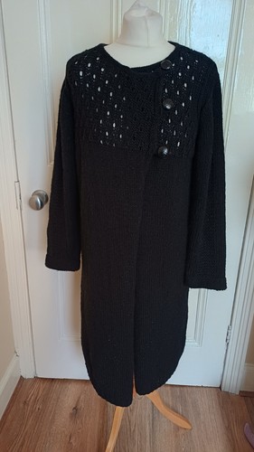 Black knit lysgaard wool - black,