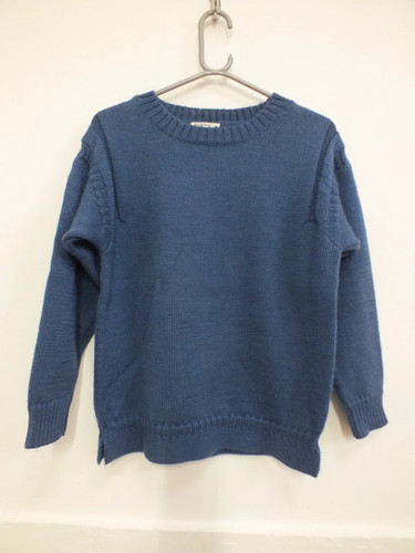 Woolovers guernsey blue - blue, wool