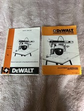 Rare Genuine Dewalt DW1251 Radial Arm Saw Operating and Parts Manuals.