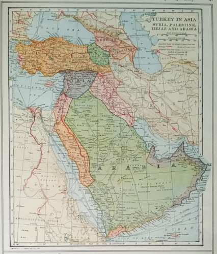 Antique 1924 atlas map - antique,