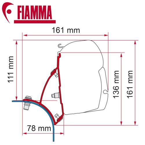 Fiamma awning bracket - fiamma,