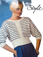 Knitting with Style Knitting Pattern 0811 Short Sweater 34 - 38" Original Cotton