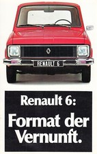 Renault 6 R6 classic brochure