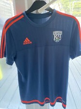 West Brom Bromwich Albion WBA Adidas Training Shirt Kit Men’s Medium Blue Orange