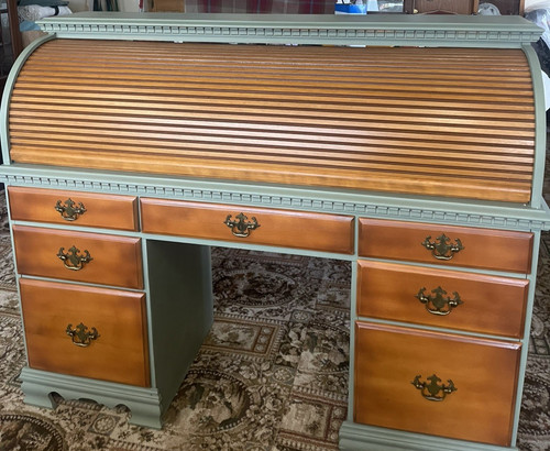 Roll top bureau - top, fully