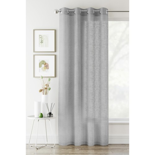 Silver woven linen look - silver,