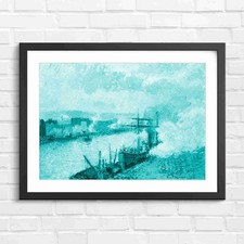 Impressionist Harbor Scene