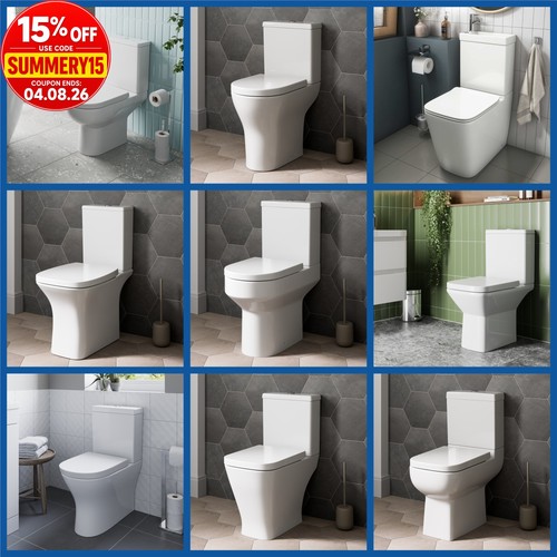 Bathroom close coupled toilet - coupled,