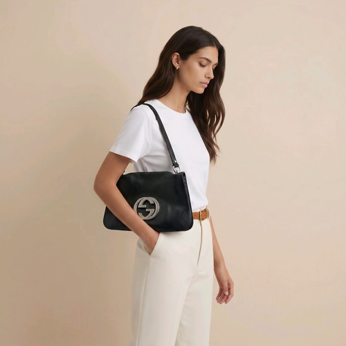 Gucci black leather calfskin - gucci,