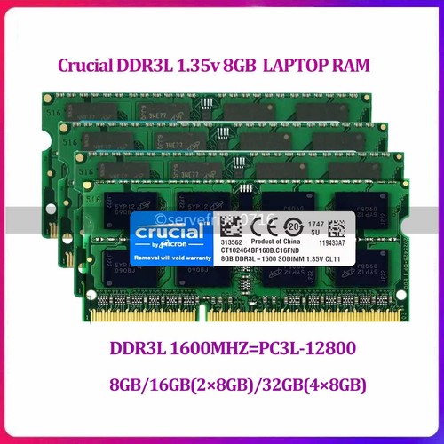 Crucial ddr3l 16gb 8gb 1600mhz - crucial, 16gb/8gb