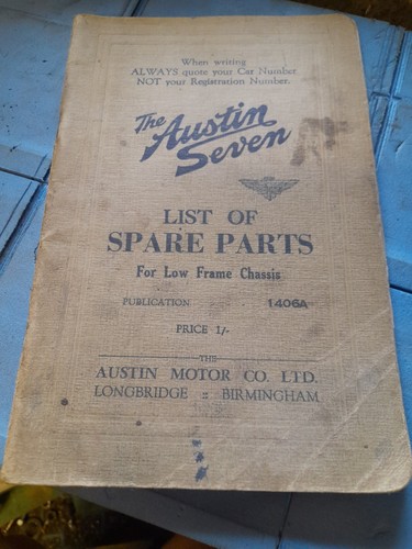 Austin seven list spare - seven,