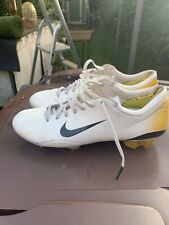nike mercurial vapor iii- White/gold-uk 8 RARE