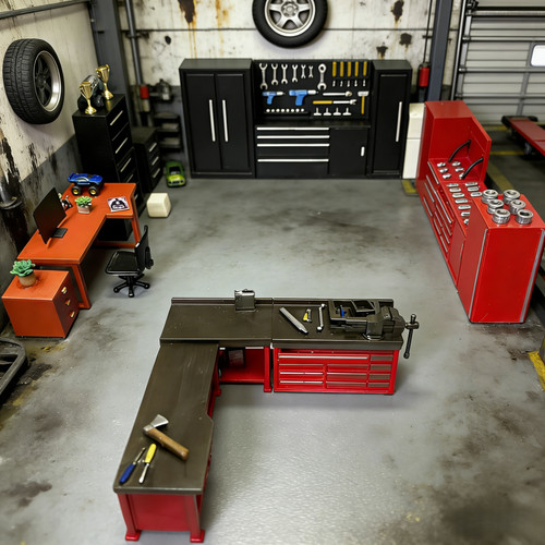 Diorama car garages - diorama,