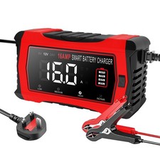 16A Car Battery Charger,6V/12V/24V Battery Charger for Lead Acid(AGM/Gel/SLA/EFB