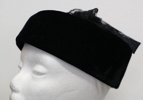 Vintage black velvet - black,
