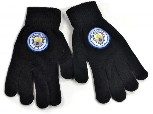 Man city knitted gloves - city, one