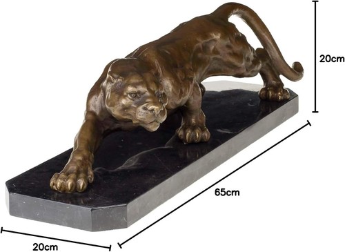 Bronze panther statue - bronze, leopard