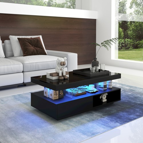 Coffee table black high - table,