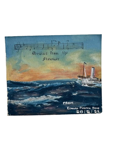 1921 antique folk art maritime - art,