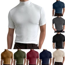 Men Roll Turtle Neck T-shirt