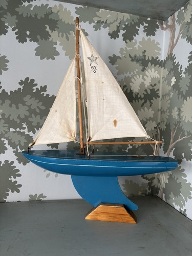 Vintage pond yacht - and, stand